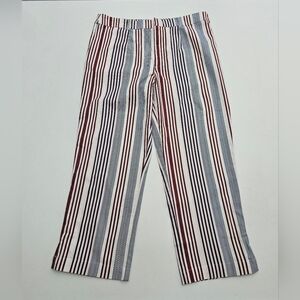 Damson Madder Striped Gaia Cotton Capri Pants